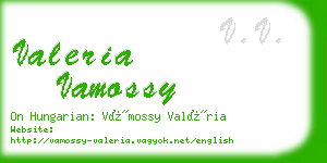 valeria vamossy business card